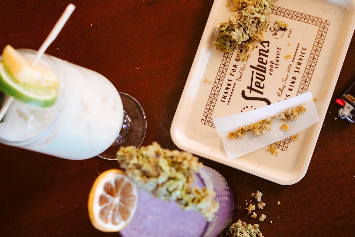 - DiningOut Try the Pineapple Express and Purple Haze cocktails, the latter comes with a chocolate "weed" nugget. | Photo by Michael Kurowski