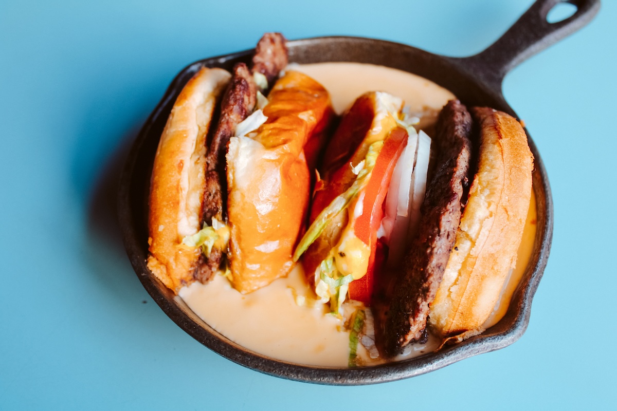 - DiningOut The Tokyo Burger, a special for 4/20 at Steuben's. | Photo by Michael Kurowski