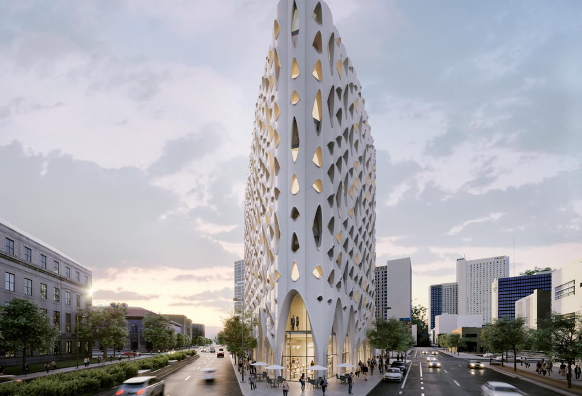 - DiningOut Biophilic Architecture showcased in the Populous Hotel. | Photo by Studio Gang