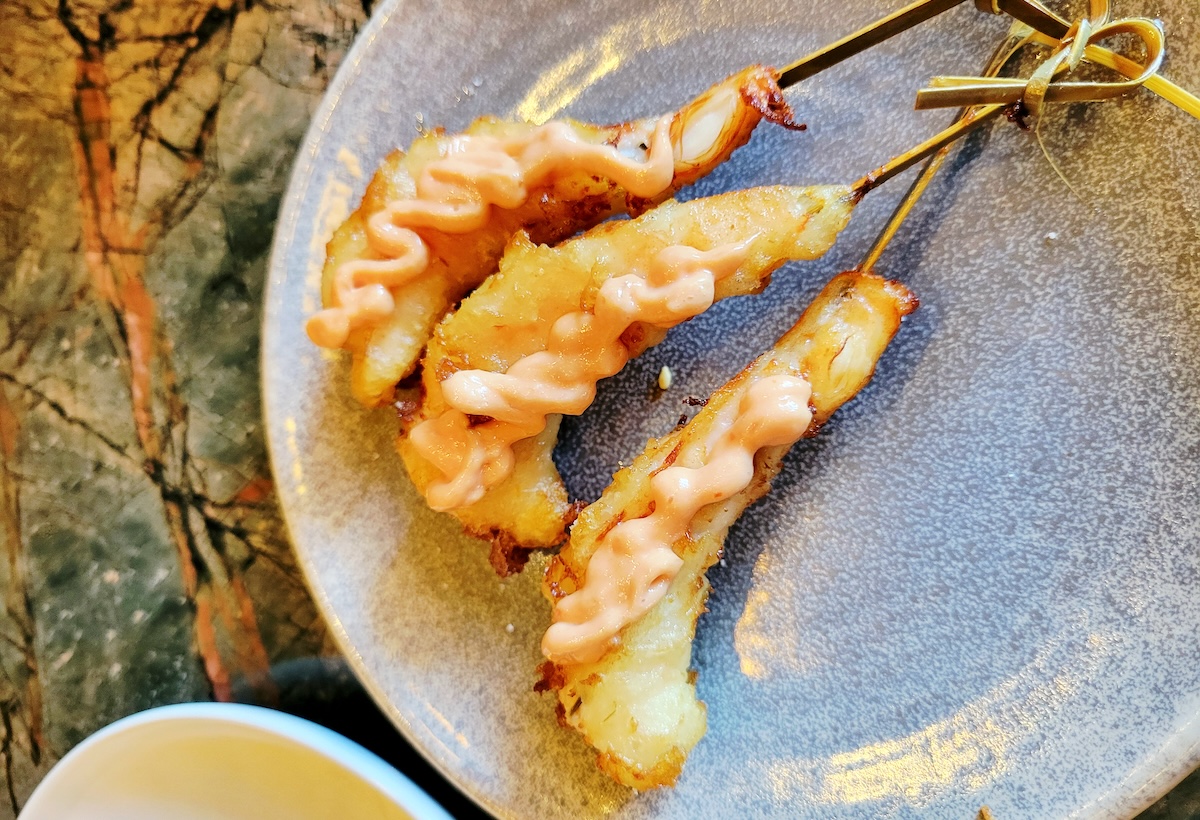 The Gambas, or fried shrimp at Ultreia for happy hour. | Photo by Linnea Covington