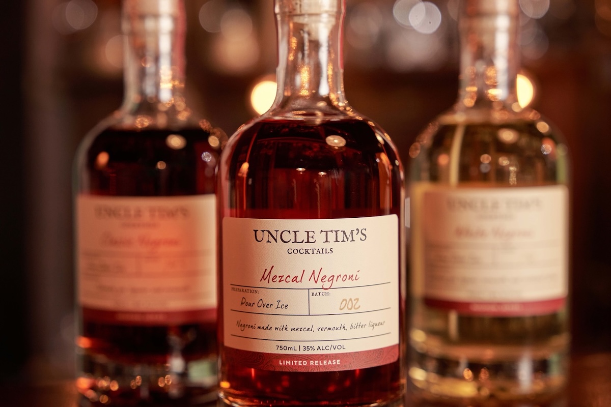 The basic Mezcal Negroni, but a special barrel-aged one will debut at Broderick. | Photo by Uncle Tim's Cocktails