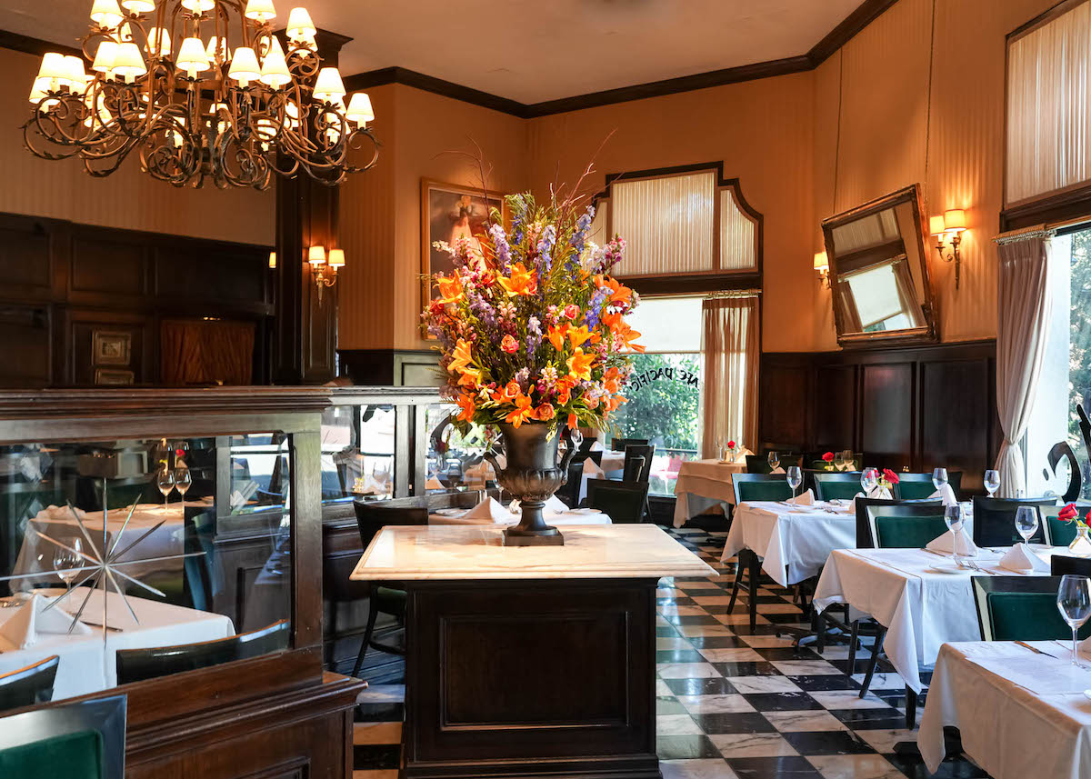 The elegant dining room at Cafe Pacific. | Photo by Cafe Pacific