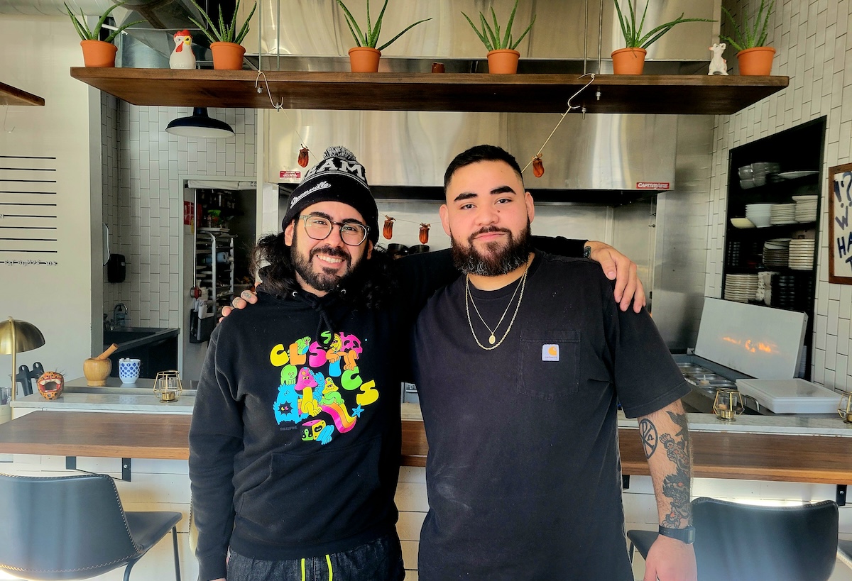 Brandon Soto (left) and chef Silvino Sanchez (right) are running a month-long pop-up dubbed UP NXT DEN. | Photo  by Linnea Covington