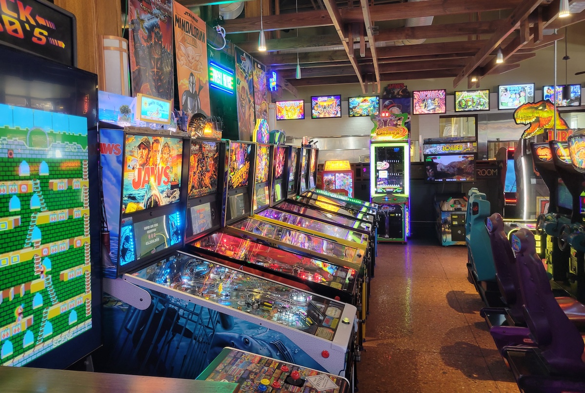 So many pinball machines can be enjoyed at Windfall Brewing. | Photo by Linnea Covington