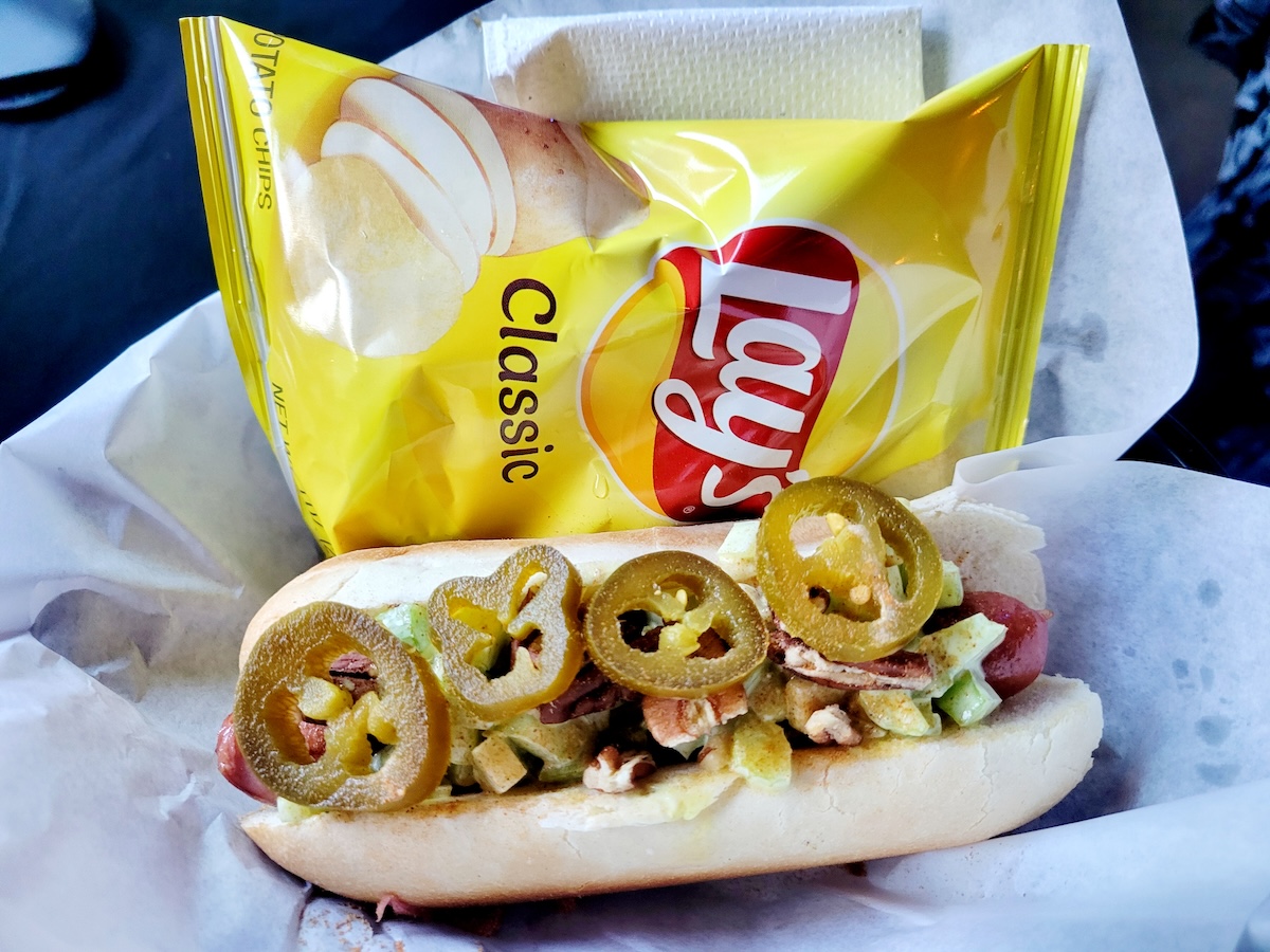 The Lorraine hot dog at Yacht Club. | Photo by Linnea Covington