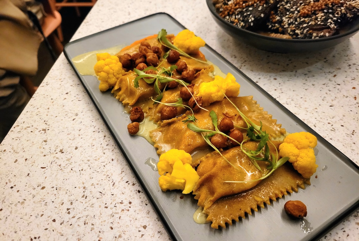 The Samosa Agnolotti at Boombots Pasta. | Photo by Linnea Covington