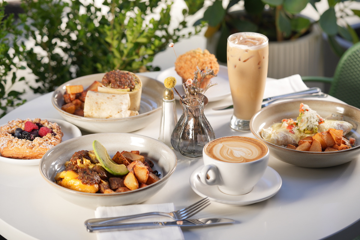 A spread of brunch dishes and coffee drinks at the Henry. | Photo by the Henry