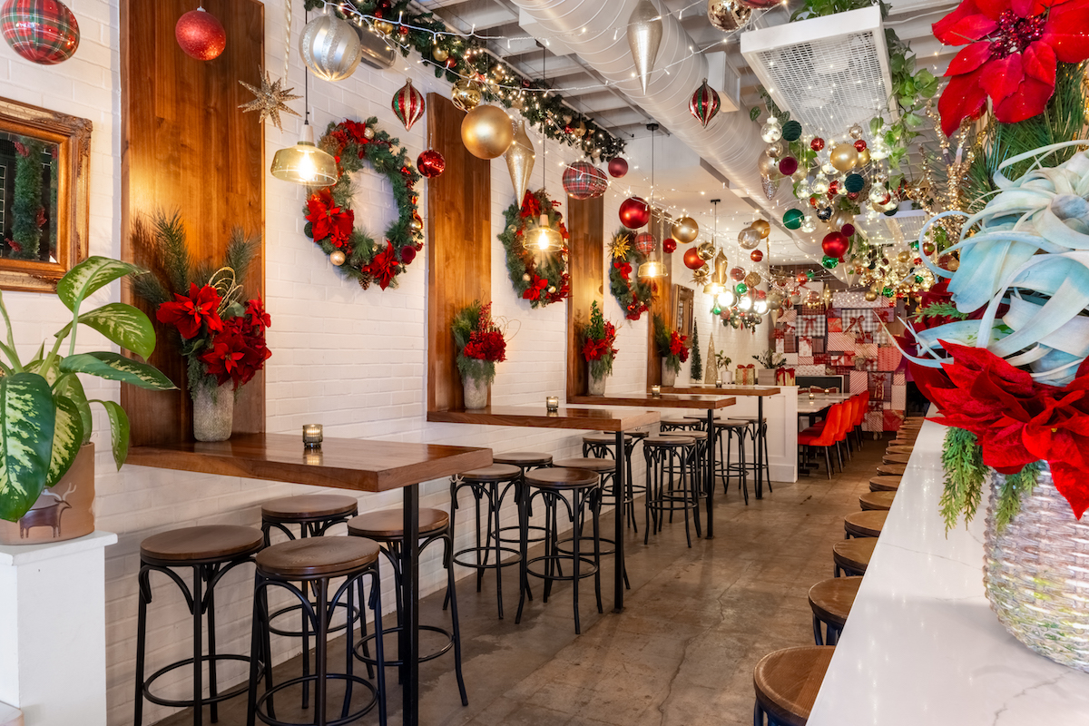 DallasHoliday_LeelasWineBar_CourtesyofLeelasWineBar - DiningOut The decked halls at Leela's Wine Bar. | Photo by Leela's Wine Bar