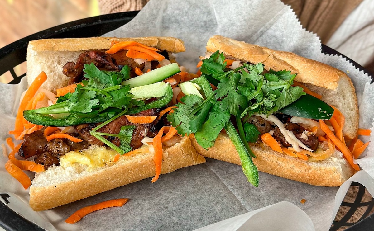 Grilled pork banh mi at Hughie's Tavern and Vietnamese Grille. | Photo by Hughie's Tavern and Vietnamese Grille