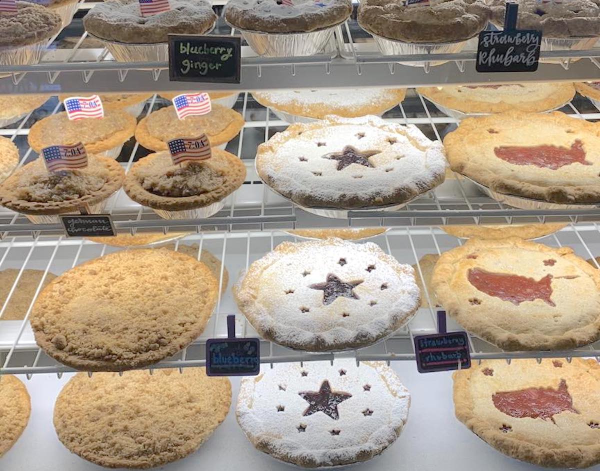 An assortment of pies in the display case at JudyPie. | Photo by JudyPie