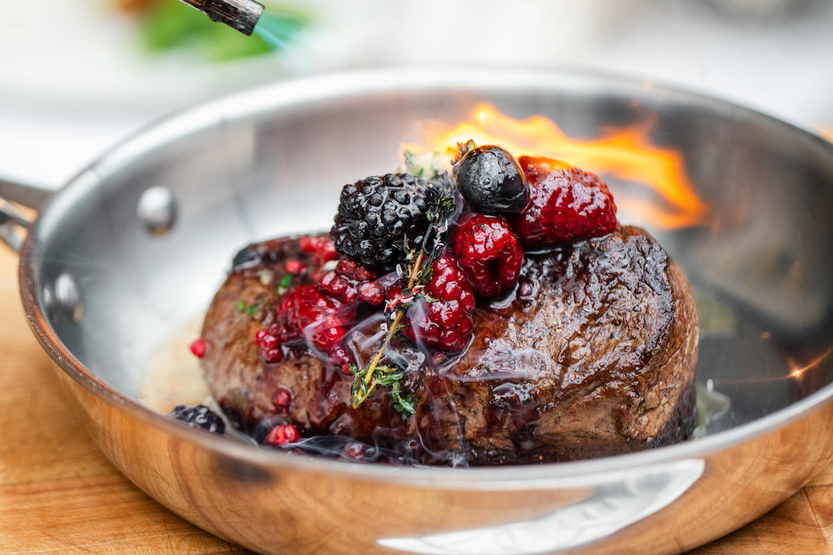 Chateaubriand, flambeed tableside at Bari. | Photo by Becca Wright