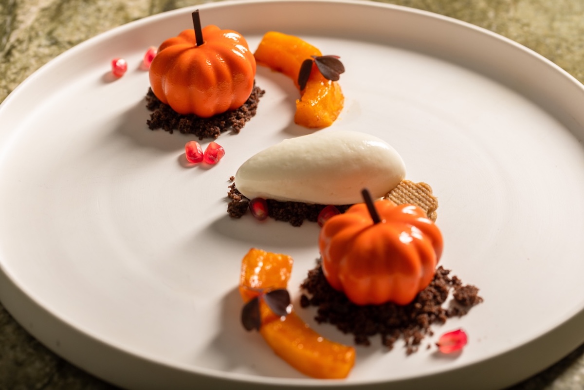 Pumpkin cheesecake mousse at Le Jardinier. | Photo by Brian Kennedy