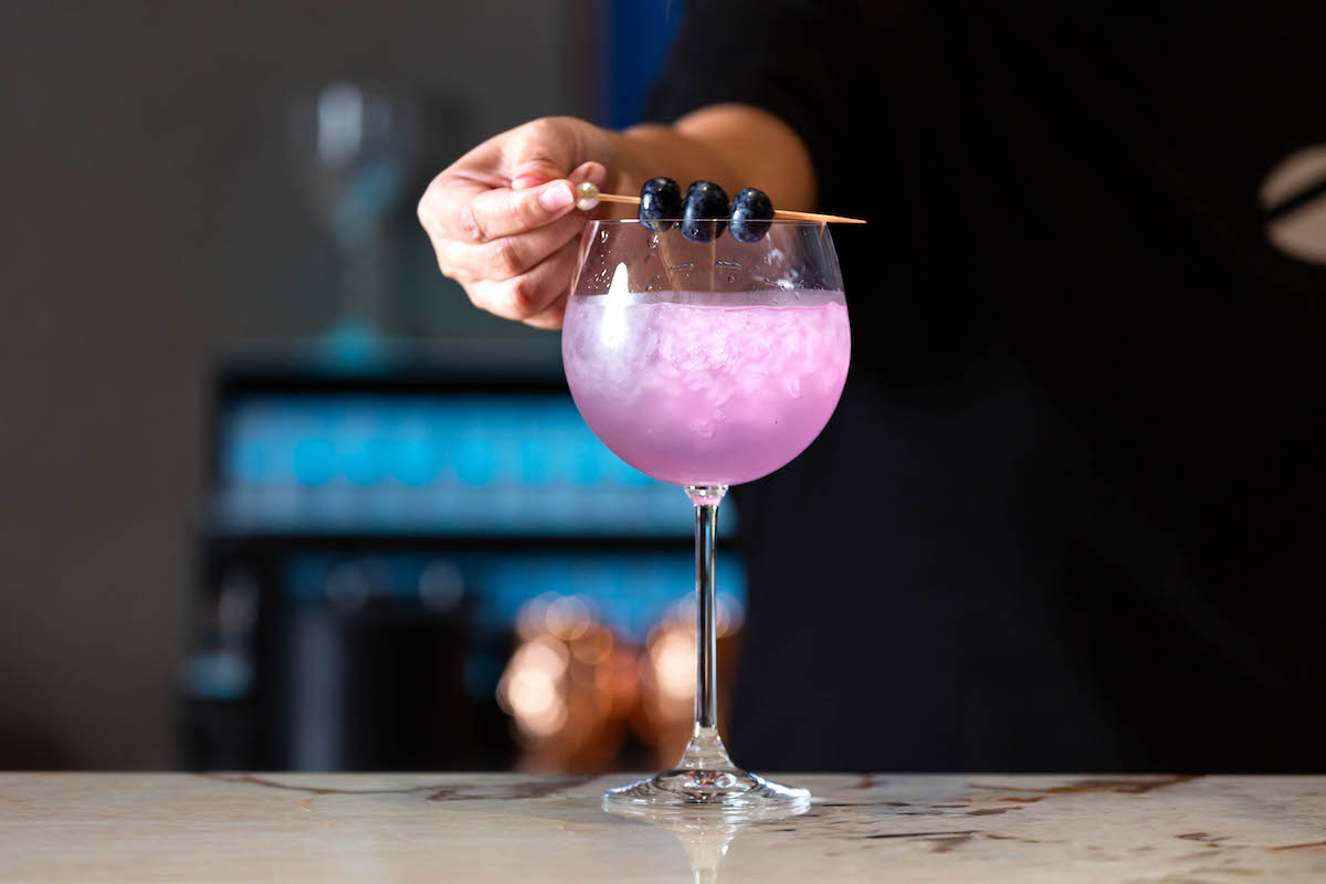 The Purple Rain cocktail at Seven Sushi & Robata. | Photo by Jenn Duncan