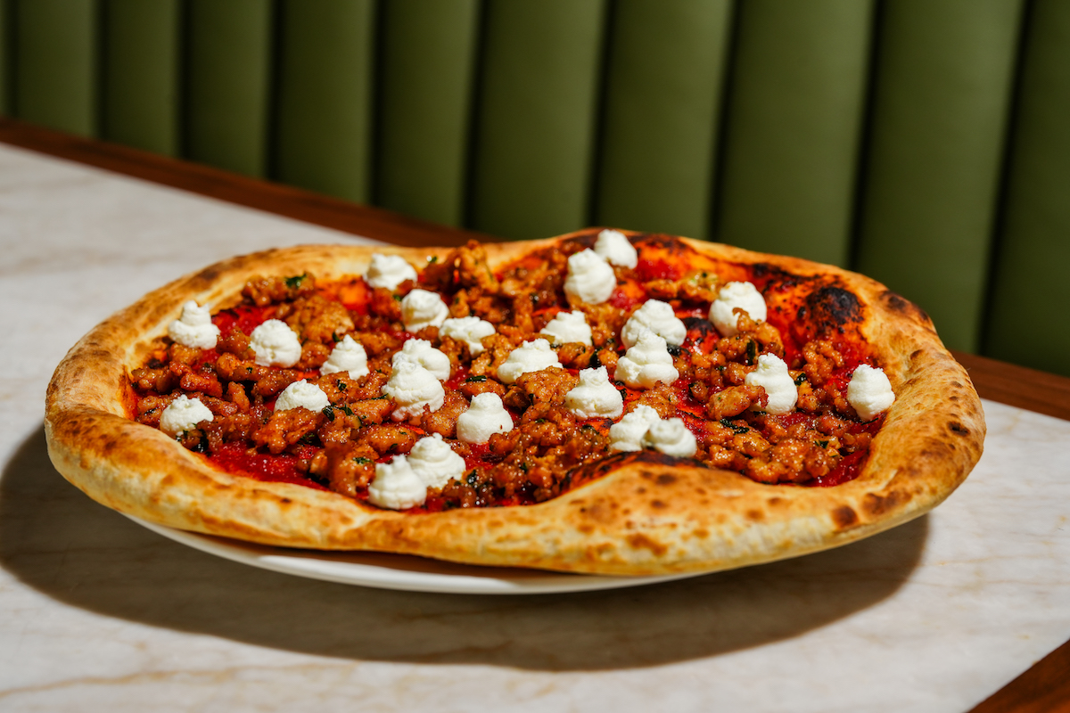 Sausage a la vodka pizza at Murray's Pizza and Wine. | Photo by Michael Ma