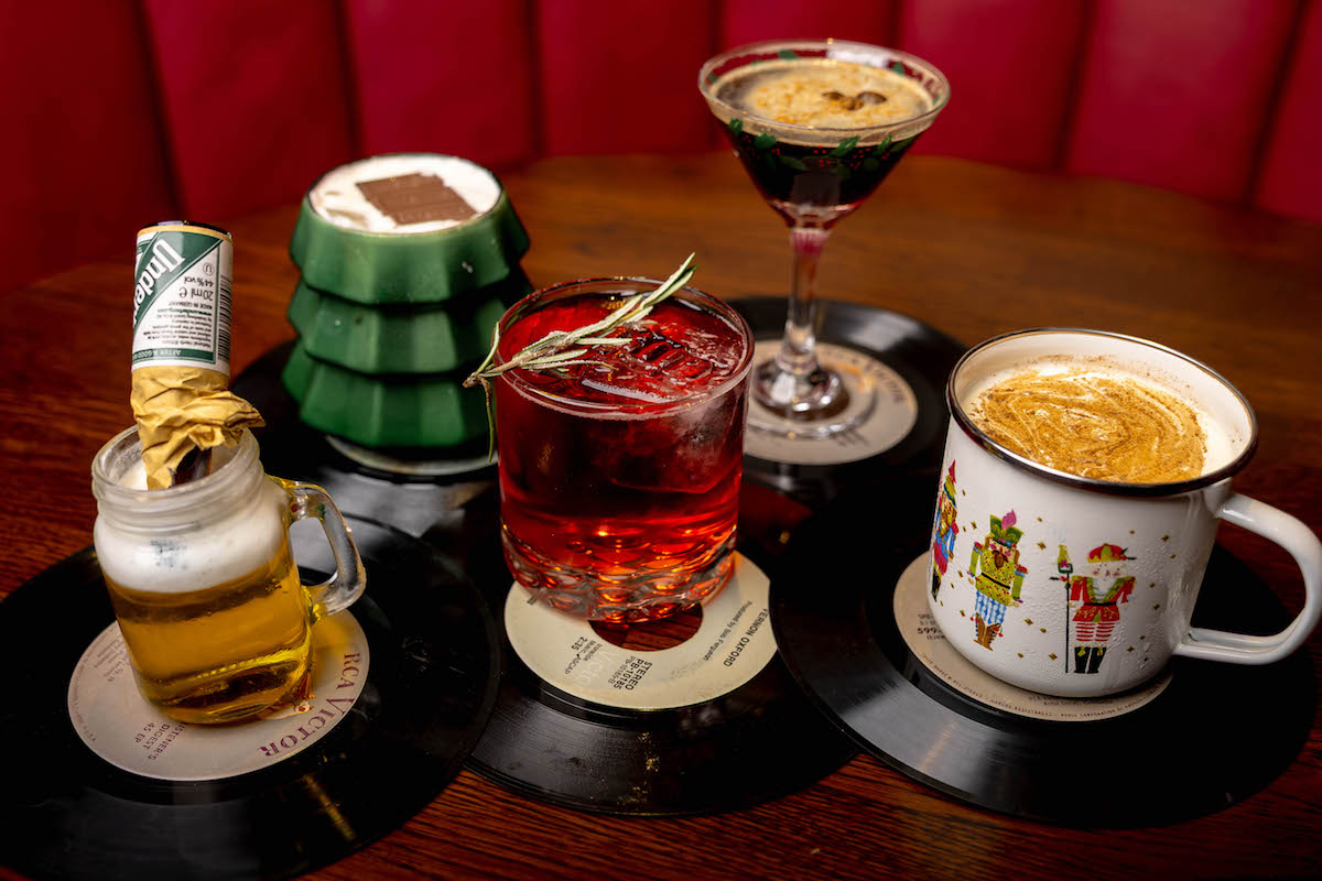 Themed cocktails at HiFi's 12 Days of Christmas celebration at the Finn. | Photo by the Finn