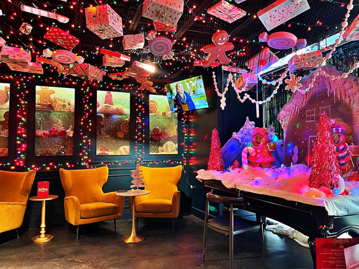 The "Candy Cane Lane" room at Jingle Bell Bar at Botonica. | Photo by Pop Studios PR