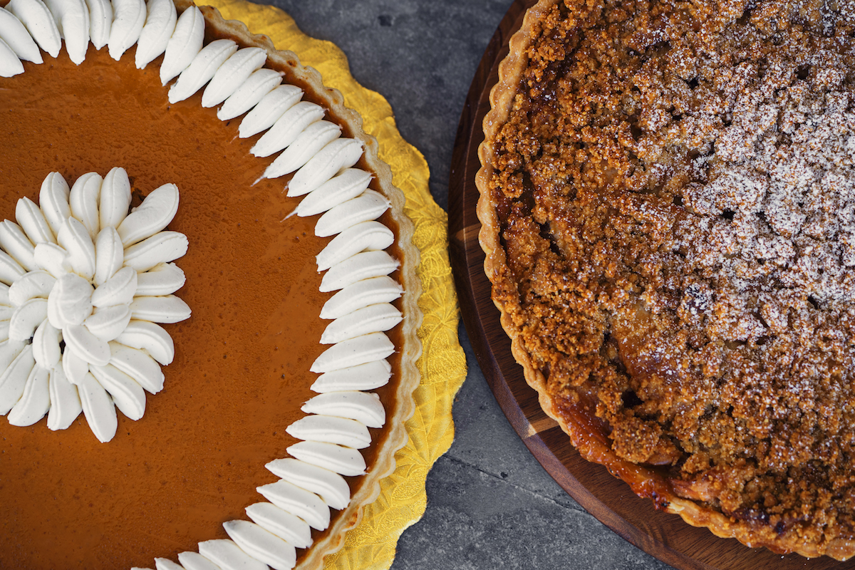 Whole pumpkin and pecan pies at Epicure Cafe. | Photo by Culinary Khancepts