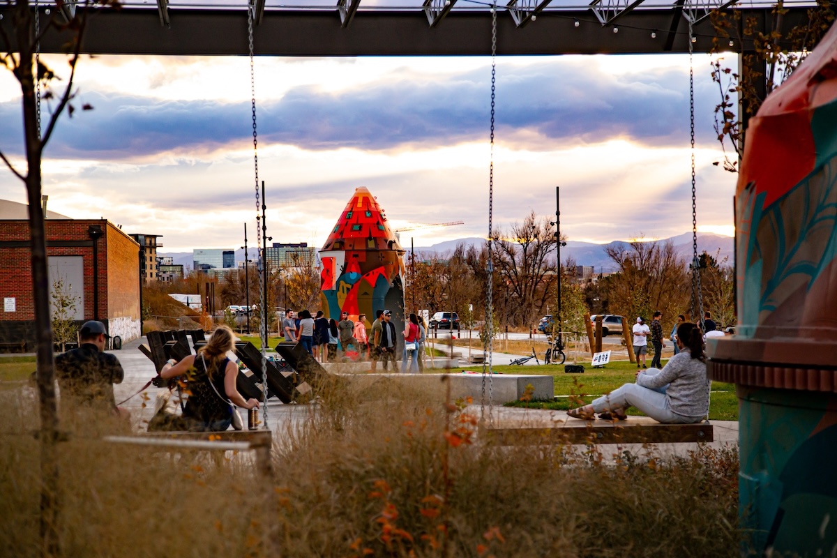 Sun, art, and friends make for a perfect RiNo adventure. | Photo by RiNo Art Park