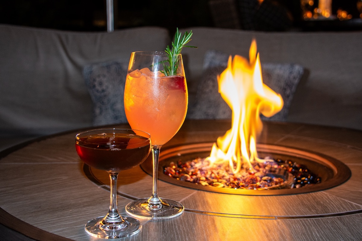 Fireside cocktails at By Popular Demand. | Photo by By Popular Demand