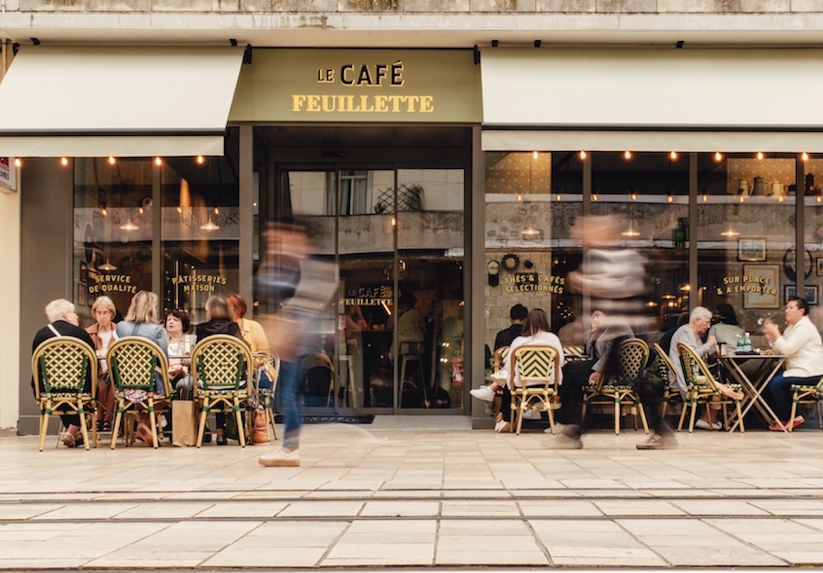 Sidewalk view of Cafe Feuillette in France. | Photo by Landry's Entertainment