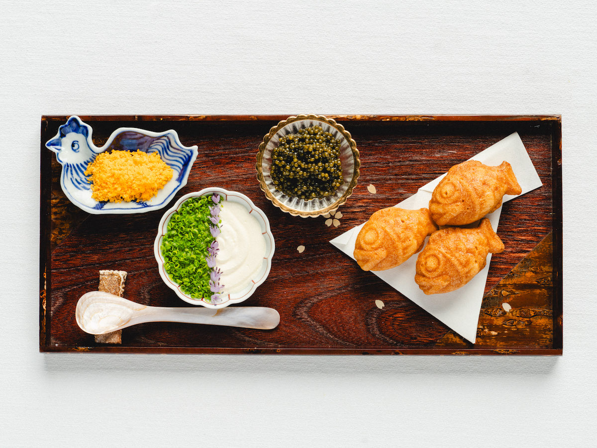 Caviar service at Oru. | Photo by Comma Hospitality