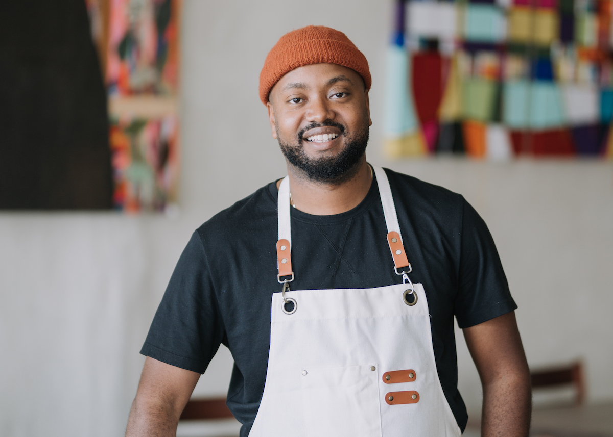 Chef Wyl Lima in the dining room at Atleiê. | Photo by EJ Galvez