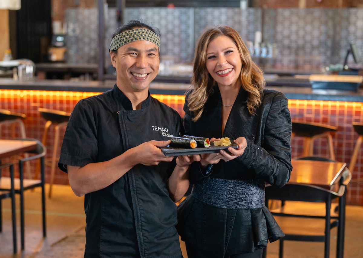 Chefn It_Kenta Kamo_Tarah Runco_Temaki Den_Behind the Apron Media_01b - DiningOut Chef'n It host Tarah Runco with chef Kenta Kamo. | Photo by Behind the Apron Media