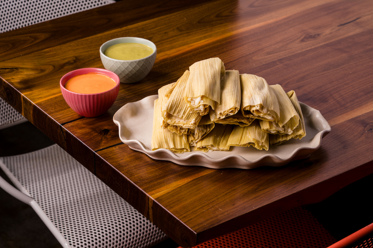 Smoked brisket tamales at Feges BBQ. | Photo by Ben Sassani