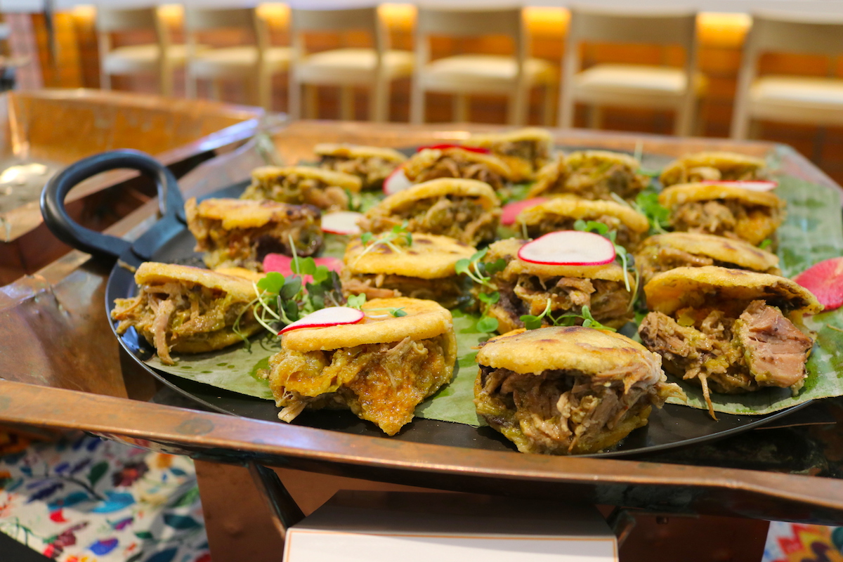 Gorditas de carnitas in the brunch buffet spread at URBE. | Photo by H-Town Restaurant Group