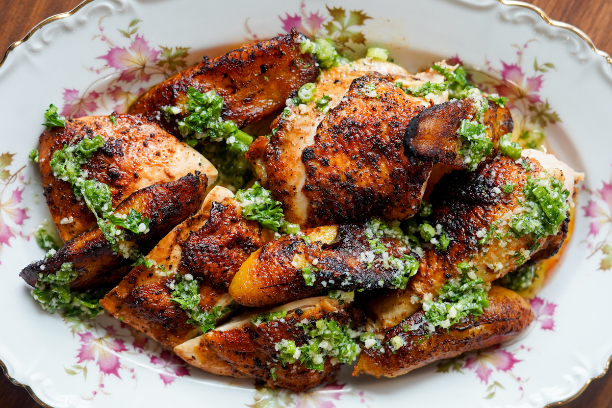 Half-roasted chicken at Atleiê. | Photo by EJ Galvez