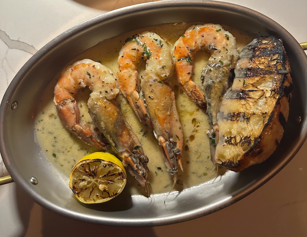 Tiger shrimp with Arak Beurre Blanc at Okto. | Photo by Megha McSwain