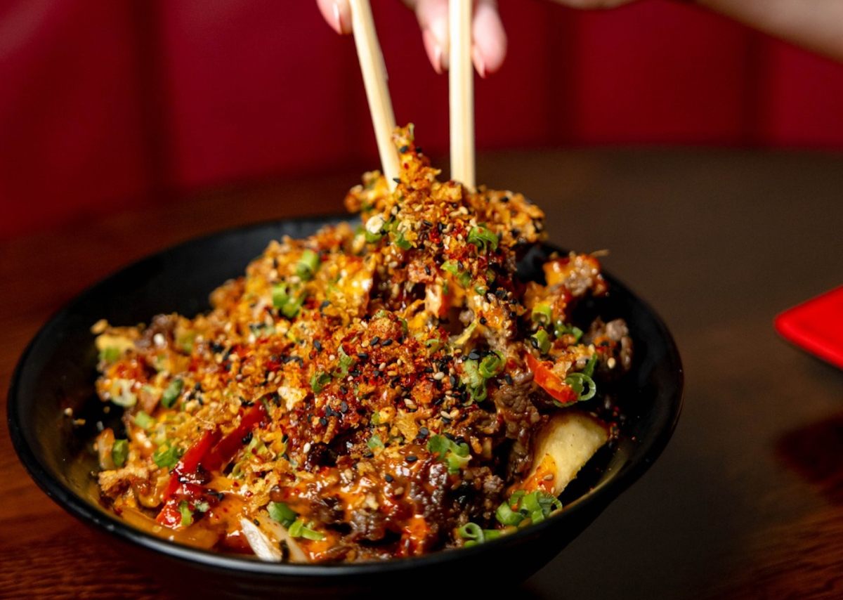 Loaded bulgogi fries at Nyam Nyam inside Finn Hall. | Photo by Nyam Nyam
