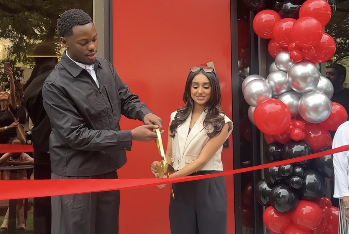 Collin Mkello and Anna Lakhani during the grand opening ceremony at AnnKello Kahawa. | Photo by AnnKello Kahawa