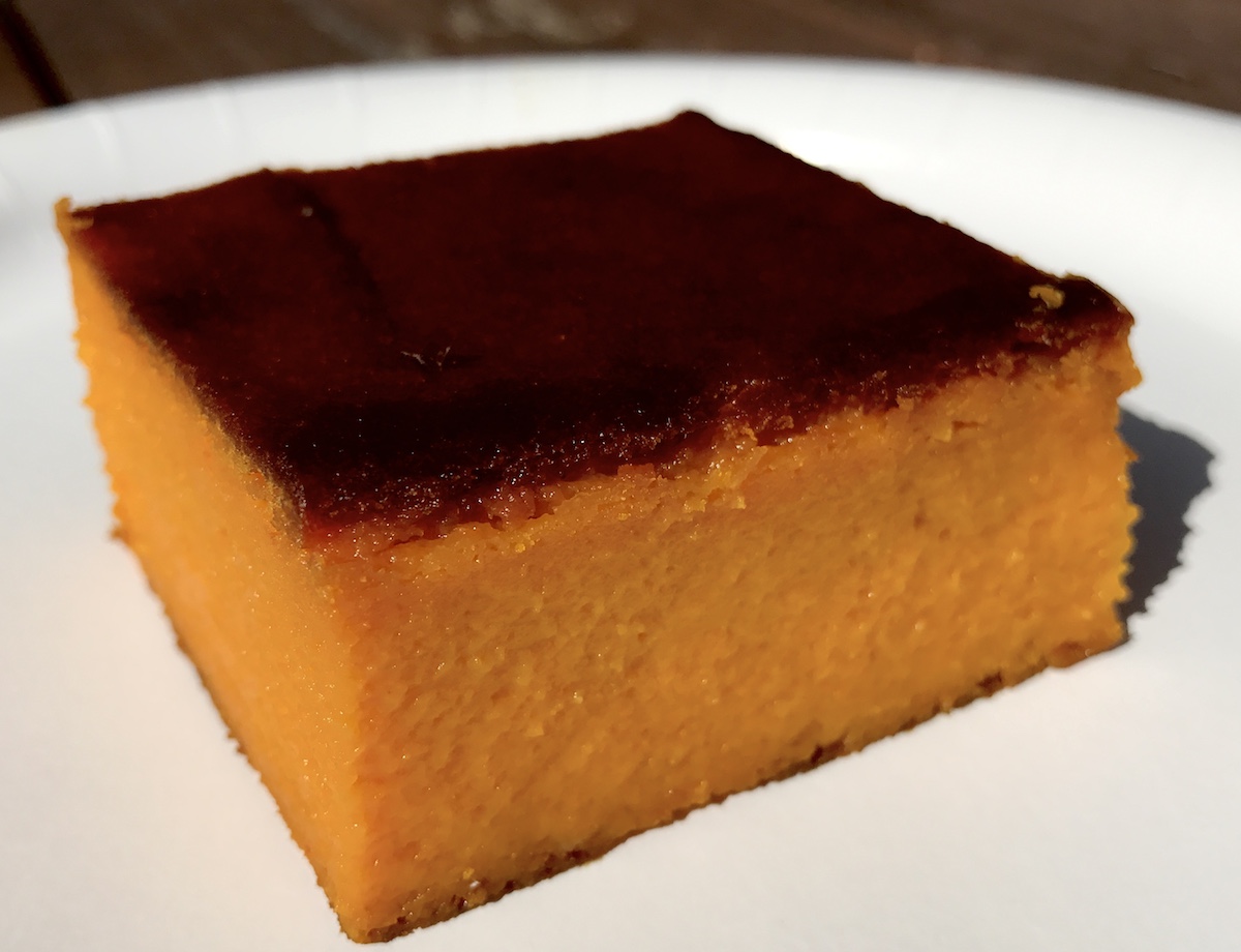 It may not be a looker but Tejas Barbecue’s carrot souffle is a winner. | Photo by Tejas Chocolate + Barbecue