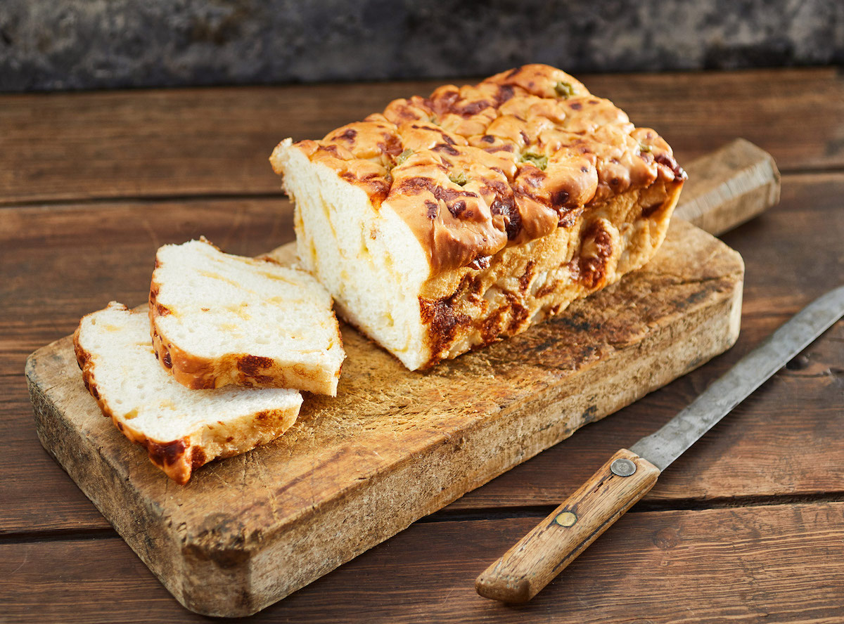 Jalapeno cheese bread makes a great foundation for barbecue sandwiches at Goode Co. | Photo by Goode Co. Barbecue