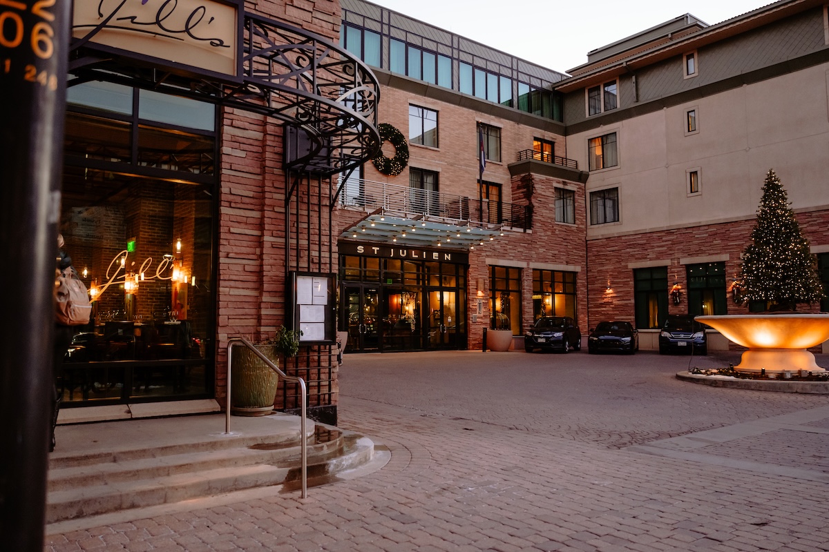 The festive entrance to Jill's Restaurant in Boulder. Photo courtesy of St Julien Hotel & Spa