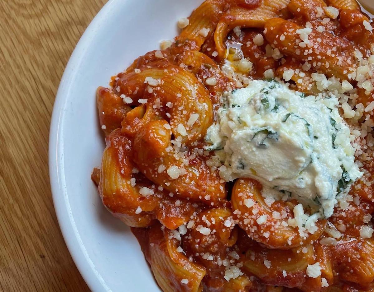 Housemade rigatoni with spicy tomato sauce at Lucia. | Photo by Lucia