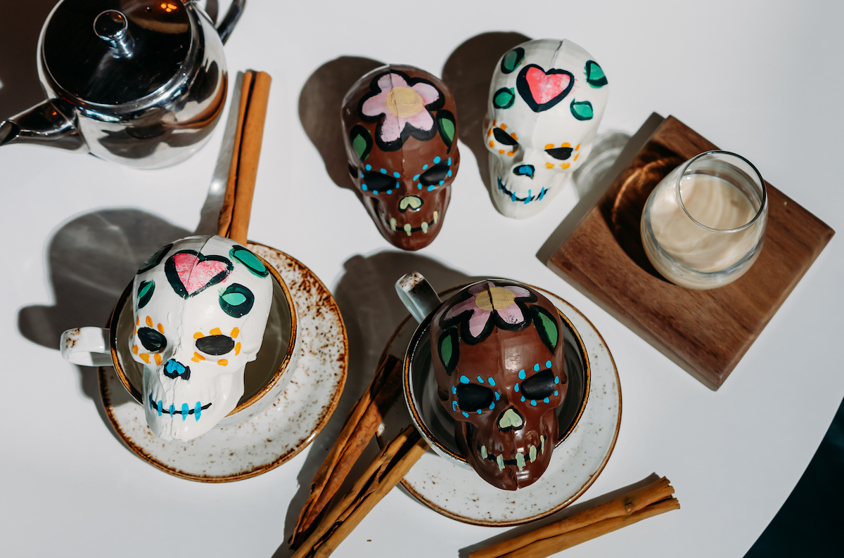 Sugar Skulls_The Nix Company - DiningOut Hand-painted spiked sugar skull cocoa bombas at Mexican Sugar. | Photo by the Nix Company