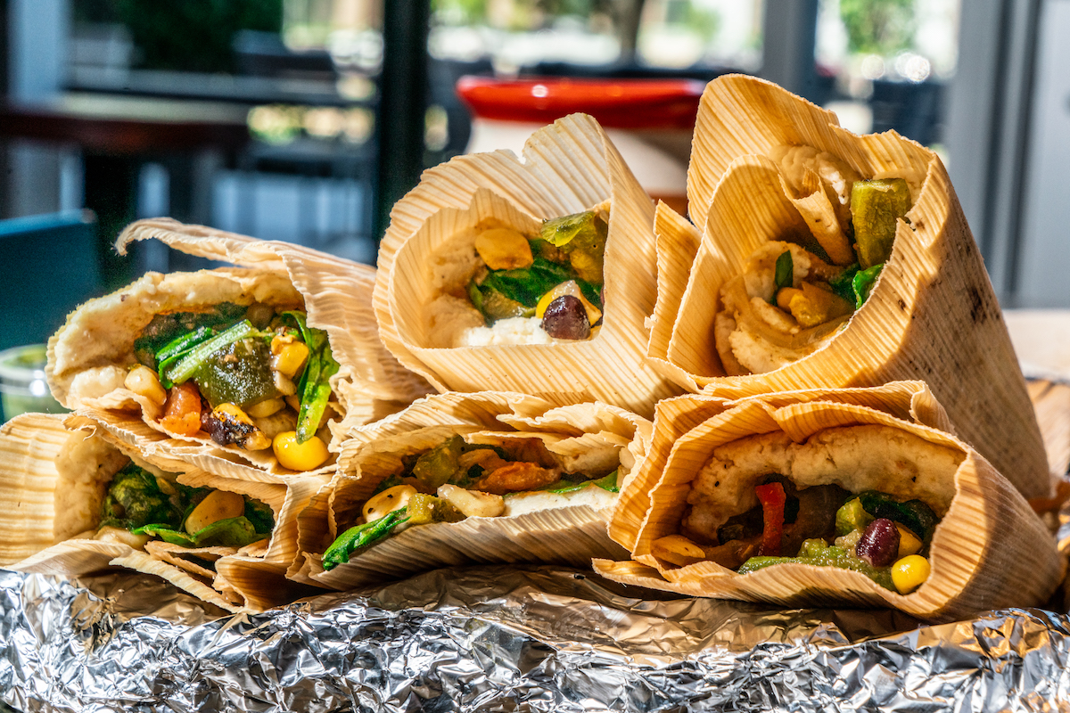 Vegetable tamales at Tacos A Go Go. | Photo by Tacos A Go Go