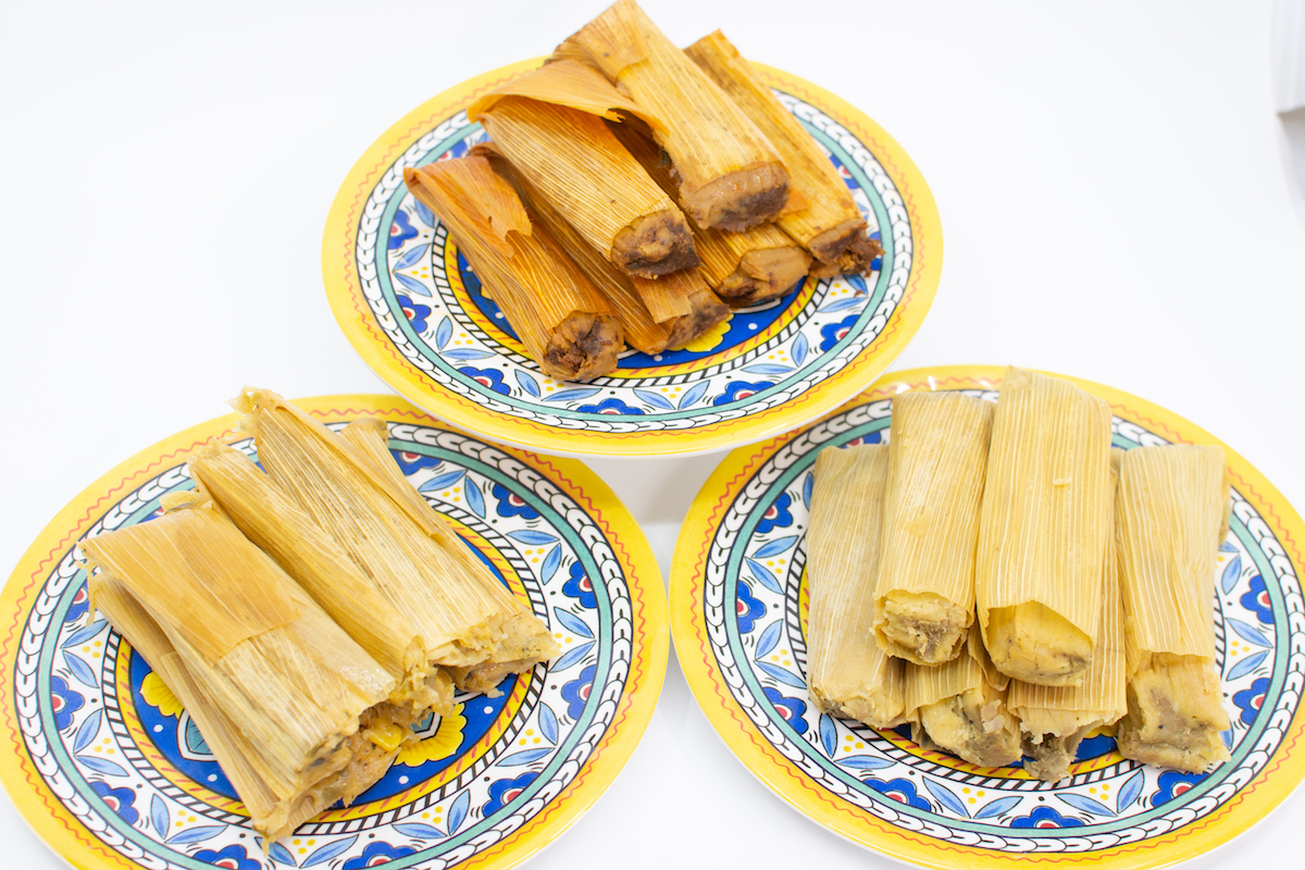A trio of tamales at El Bolillo Bakery. | Photo by El Bolillo Bakery