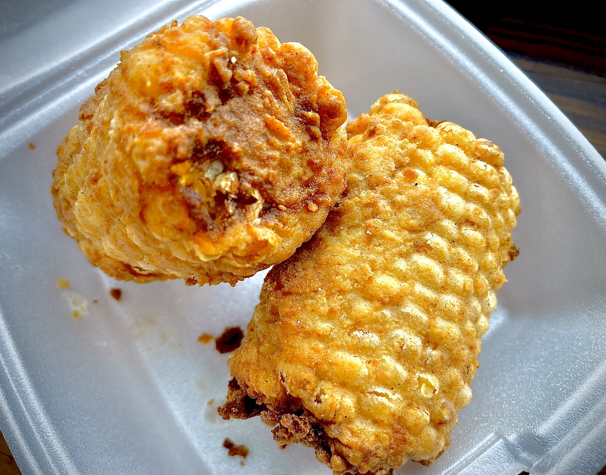 Fried corn on the cob has been a favorite at Ray’s Real Pit BBQ since it opened. | Photo by Greg Morago