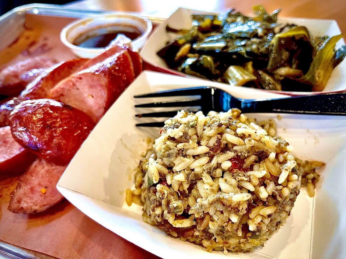 Dirty rice has become a signature side dish at Gatlin’s BBQ. | Photo by Greg Morago