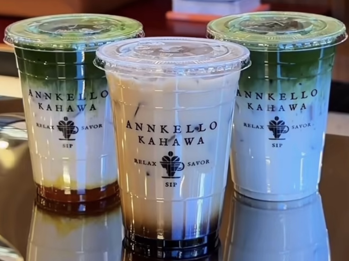 A mix of coffee and matcha drinks at AnnKello Kahawa. | Photo by AnnKello Kahawa