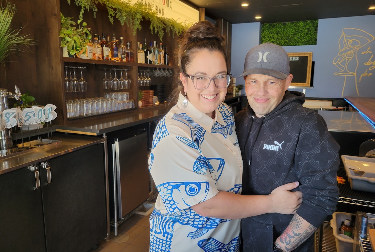 sophia_jordan_fin_n_tonic_by_covington - DiningOut Sophia Vidal and Jordan Cruttenden, owners of Fin N Tonic in RiNo. | Photo by Linnea Covington