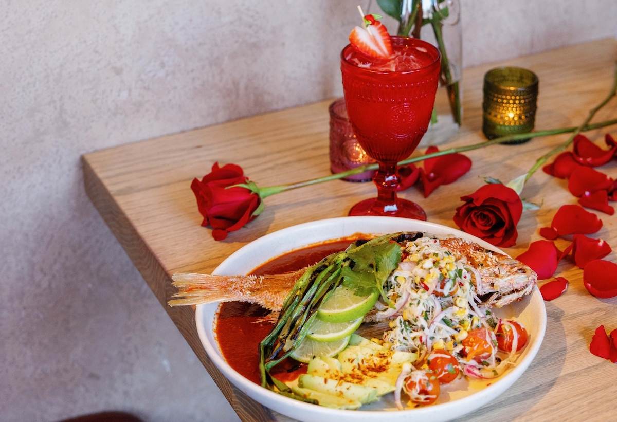 Tables decked out for Valentine's Day at Chichería Mexican Kitchen. | Photo by O’Kelly Marketing Co.