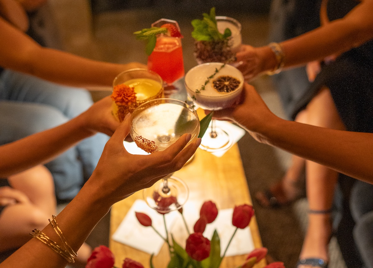 A toast at Aye Candy. | Photo by George Villa