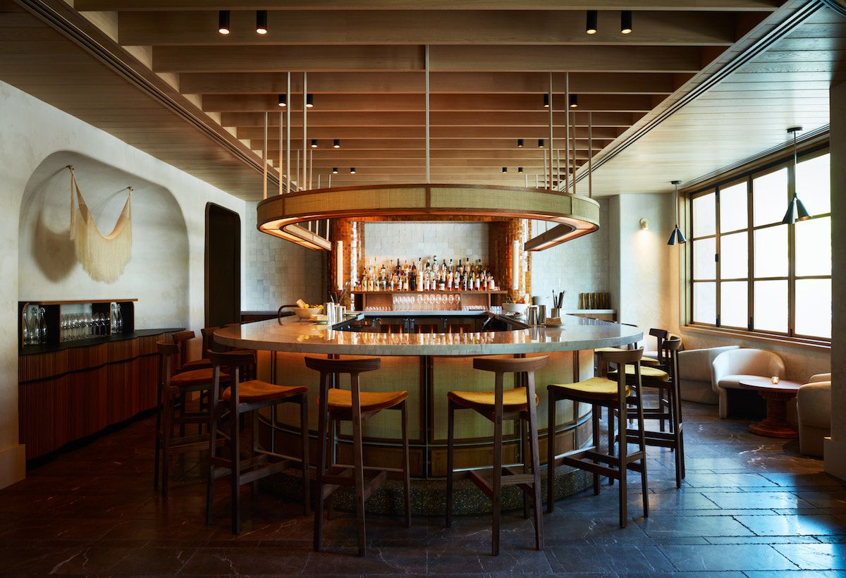 The horseshoe-shaped bar at Carmel. | Photo by Tim Lenz