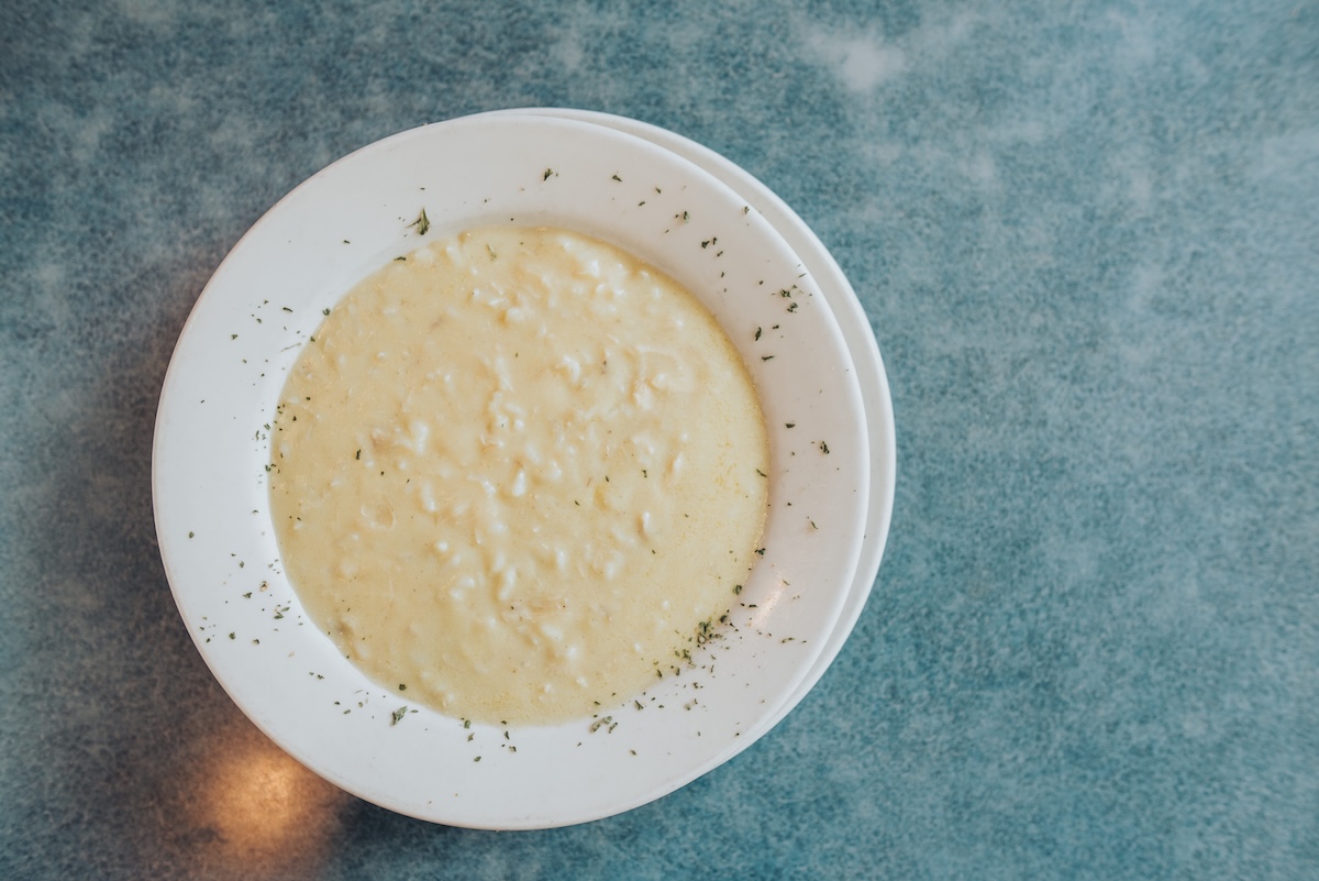Lemon and rice soup with chicken is a Greek classic. | Photo by Lucy Beaugard