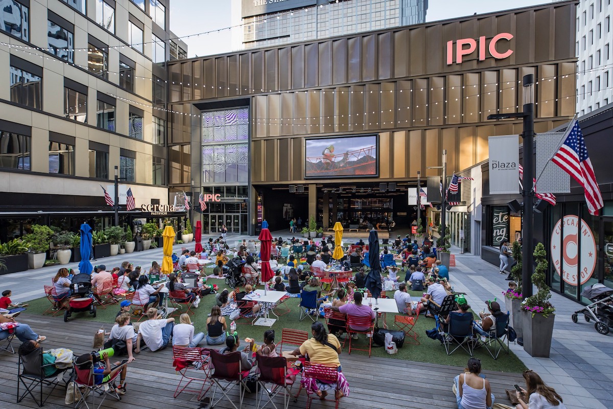 Movies in the plaza at Colony Square. | Photo by Colony Square