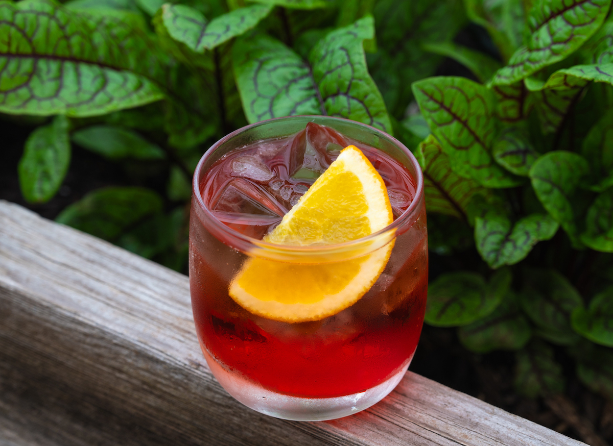 Et Tu, Brute? mocktail in the garden at Coltivare. | Photo by Bethany Ochs